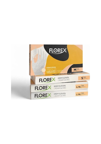 Florex Tek Kullanımlık Hibrit Eldiven - Silikon Ve Lateks İçermez, Yumuşak Doku Ve Elastik Tasarım, Gıda Uyumlu Diğer