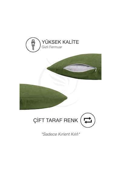 Br Pastel Kadife Dokulu Zeytin Yaprağı Rengi Kırlent Yastık Kılıfı Freedom Serisi Punch Için Uygun Zeytin Yaprağı