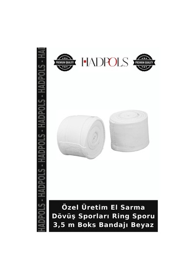 Özel Üretim El Sarma Dövüş Sporları Ring Sporu 3,5 M Boks Bandajı Beyaz