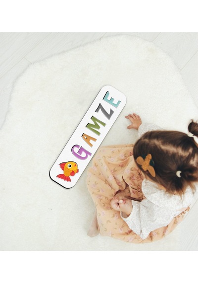 Bk Toys Çocuklara Özel İsimli Figürlü Ahşap Eğitici Yapboz Puzzle-24