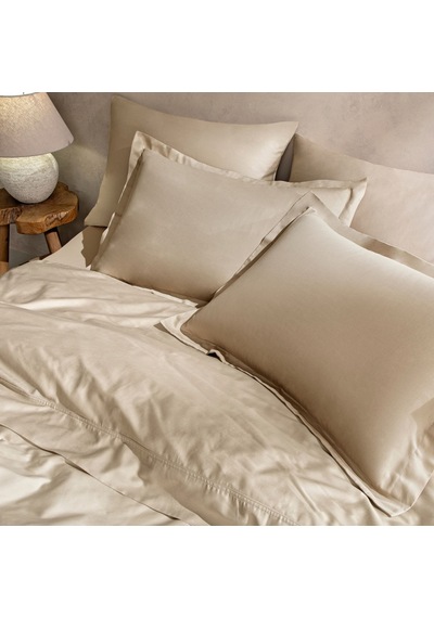 Linens Mix&match Pamuk Çift Kişilik Saten Nevresim Kılıfı Camel Camel