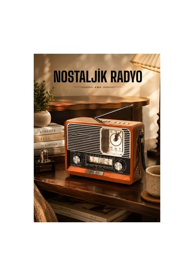 Ahşap Görünümlü Retro Bluetooth Radyo Usb,aux Ve Sd Kart Girişli - Kuzgun