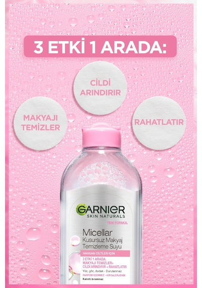 Garnier Micellar Hassas Ciltler Kusursuz Makyaj Temizleme Suyu 400 ML
