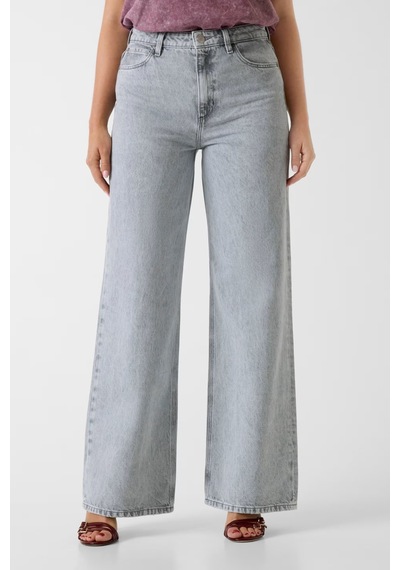 Guess Regen Relaxed Fit Geniş Paça Kadın Jean Pantolon W6ga1ad0711 Gri
