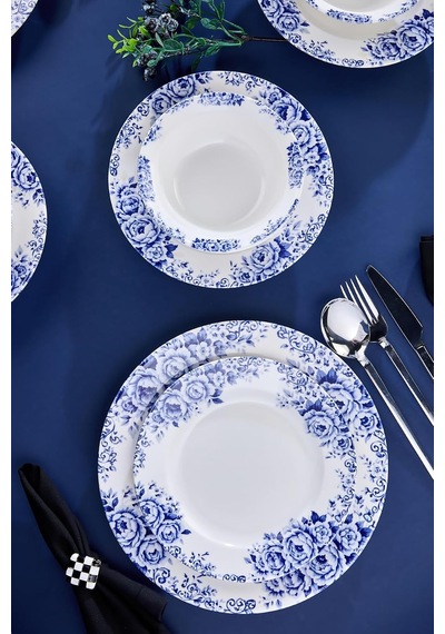 Tr Meissen 24 Parça Porselen Yemek Takımı, Lacivert, Ckr4812 Diğer