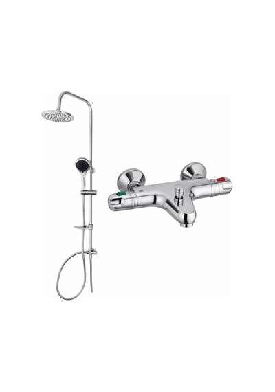 Gpd Termostatik Banyo Bataryası TBB01 + Robot Duş Seti DST19-1 Krom