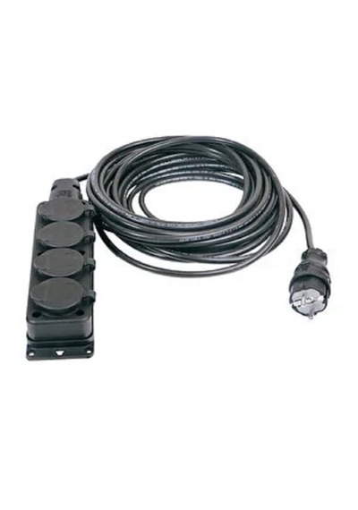 4'lü 15 Metre Ip44 Topraklı Kauçuk Uçlu Seyyar Uzatma Kablosu 3x2.5 Mm² Ttr/cca 15 M