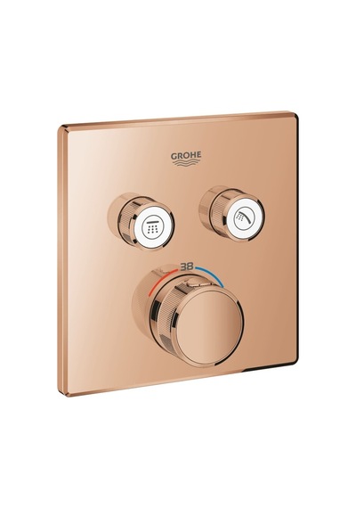 Grohtherm Smartcontrol Gizli Montajlı 2 Valfli Emniyetli Mikser - 29124da0 Bakır