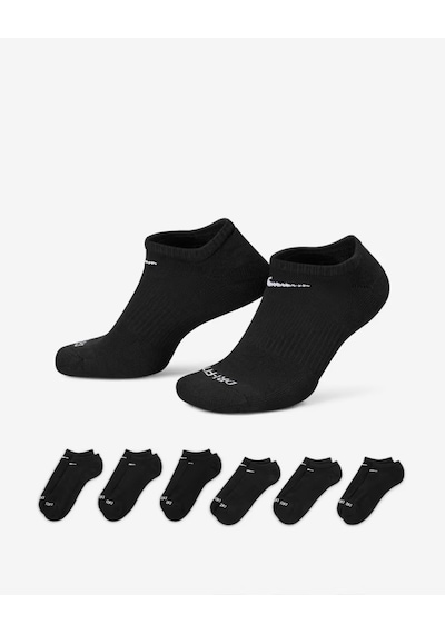 Nike Sx6898-010 Everyday Plus Destekli No-show Antrenman Çorapları 6 Çift Sıyah