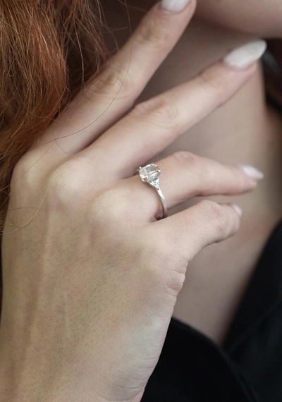Morganite Oval Tektaş Yüzük