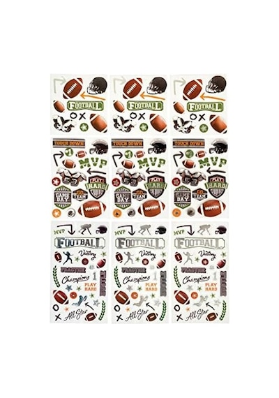 Paper House Productions Çıkartma Çeşitleri Paketi, Futbol, 3'lü Paket, 3 Parça