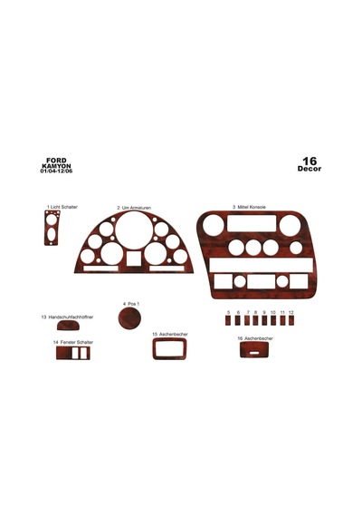 Ford Cargo Ön Torpido Kaplama Maun 16 Parça 2004-2006