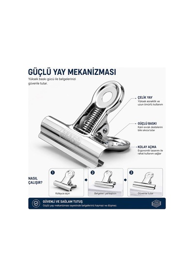 Metal Kıskaç Klips 64mm 12 Adet Paslanmaz Çelik Büyük Kağıt Klipsi, Evrak Fotoğraf Not Tutucu Çok Amaçlı Ofis Kırtasiye Klipsi Yaylı Kıskaç Cz-11 Diğer Metal Kıskaç Klips 64mm 12 Adet Paslanmaz Çelik Büyük Kağıt Klipsi, Evrak Fotoğraf Not Tutucu Çok Amaçlı Ofis Kırtasiye Klipsi Yaylı Kıskaç Cz-11 Diğer