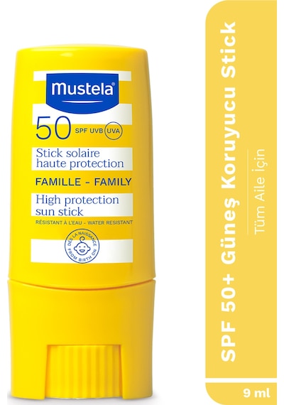 Tüm Aile İçin Spf 50 Çok Yüksek Koruma Faktörlü Güneş Stick 9 Ml