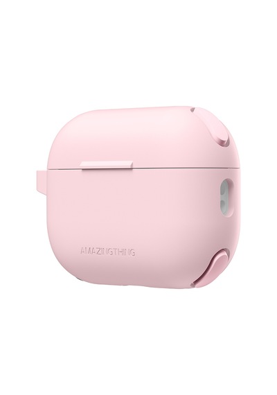 Apple Uyumlu AirPods Pro 2 Amazingthing Airbag Köşe Tasarımlı Omni Serisi Silikon Kapak Pembe