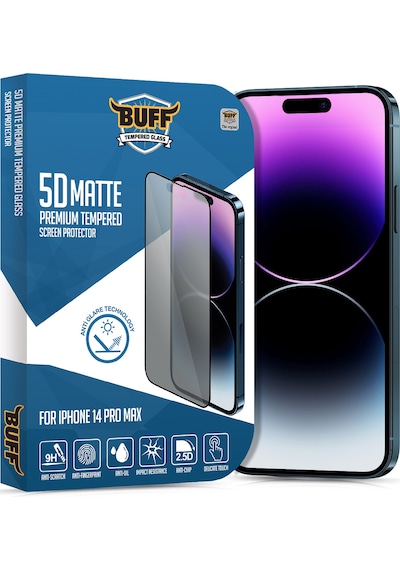 Buff Apple Uyumlu   iPhone 14 Pro Max 5D Matte Ekran Koruyucu