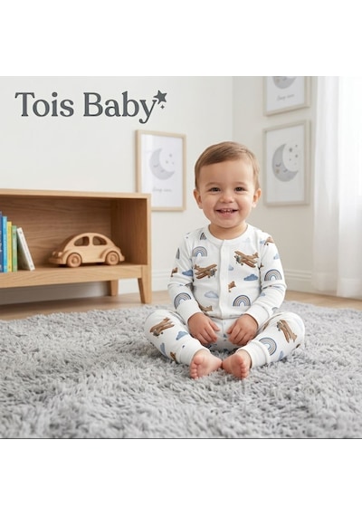 Tois Baby Organik Hastane Çıkışı Bebek Takımı Beyaz