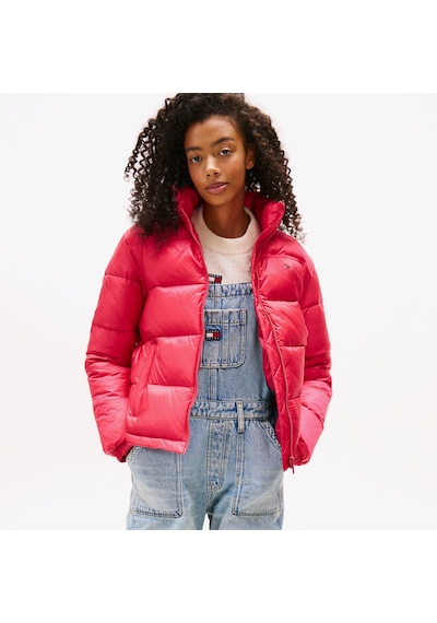 Tommy Hilfiger Tommy Jeans Hood Essentials Kadın Pembe Puffer Montdüzdw0dw21619