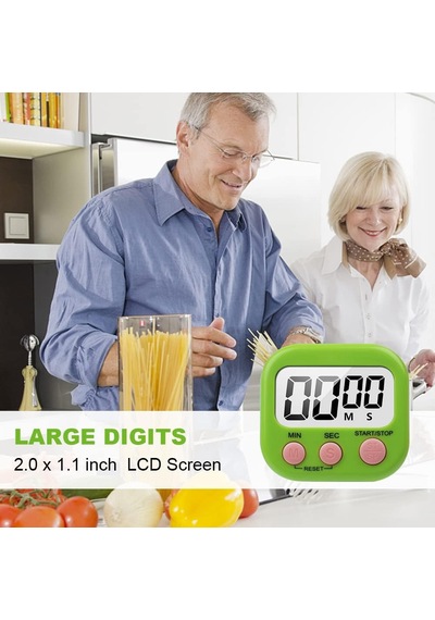Büyük Lcd Ekran Dijital Pişirme Zamanlayıcı Mutfak Zamanlayıcı Geri Sayım Ve Kronometre İle. Yemek Pişirme, Fit