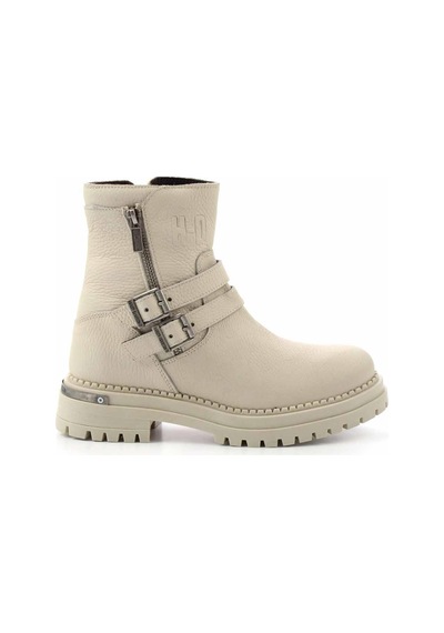 Harley Davidson Beige Hakiki Deri Kadın Bot & Bootie Hd0777055603 Beige