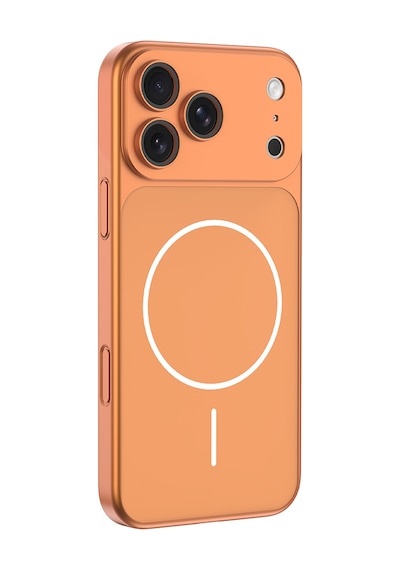 Zore Apple Uyumlu iPhone 17 Pro Max Kılıf Msra M-safe Şarj Özellikli Kamera Korumalı Spark Kapak - Turuncu Turuncu