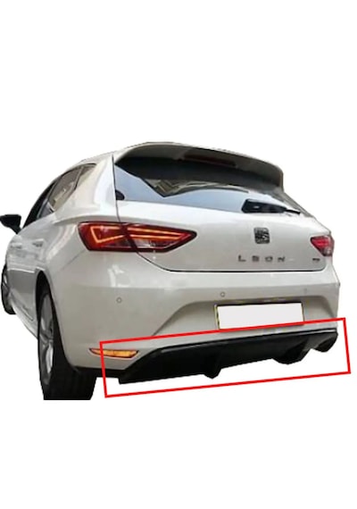 Uyumlu Seat Leon Mk3 Style Difüzör Piona Black Çıkışsız 2012 2013 2014 2015 2016