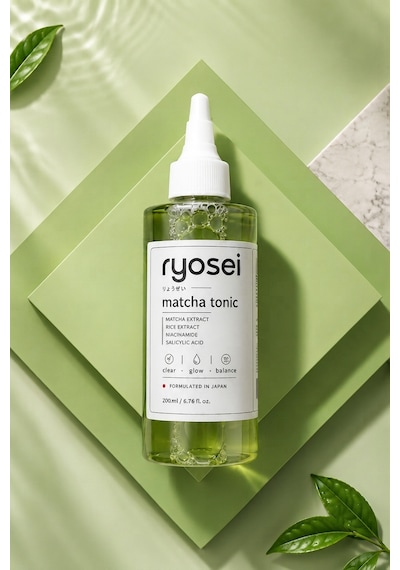 Ryosei Matcha Yüz Toniği 200 Ml Matcha & Pirinç Özlü Niacinamide + Salisilik Asit Japon Formüllü