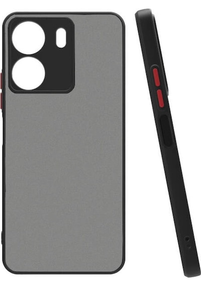 Xiaomi Poco C65 Uyumlu Kılıf Renkli Kenarlı Arkası Mat Yüzeyli Telefon Kılıfı Kapak