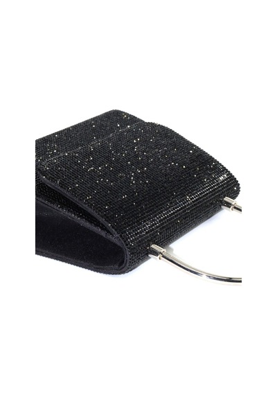 Keeba Siyah Taşlı Abiye Çanta Siyah Kadın Abiye Çanta Siyah Abiye Çanta Davet Gece Clutch Çanta