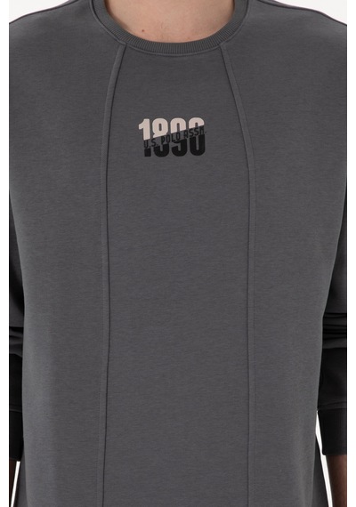 U.S. Polo Assn. Erkek Bisiklet Yaka Antrasit Comfort Fit Sweatshirt 50293430-VR006