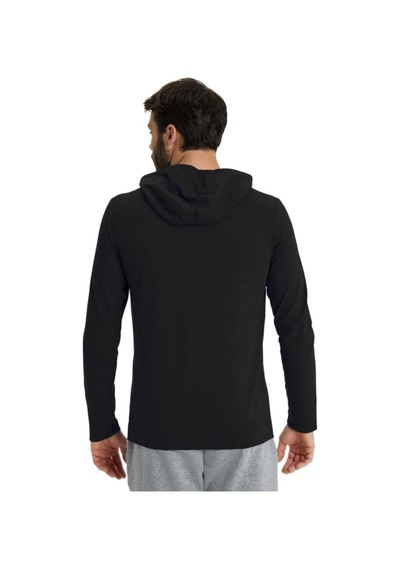 Arena Team Hooded Panel Erkek Siyah Günlük Stil T-shirt 004903555