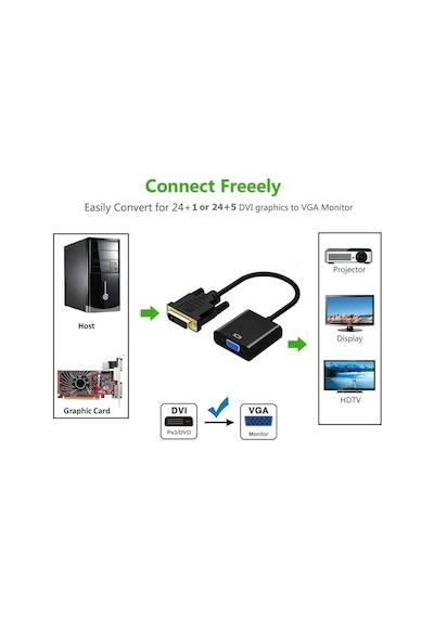Hd4632 Dvı To Vga Adaptör M/F 24+1 1080Phd4632 Dvı To Vga Adaptö
