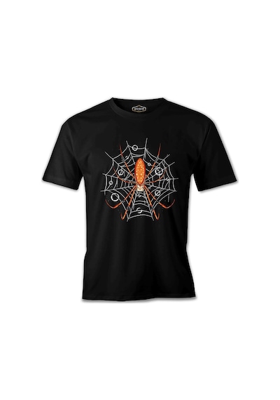 Cadılar Bayramı - Örümcek Ağları Siyah Erkek Tshirt 001