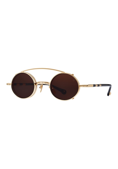 Philippe V X01 Altın Kahverengi Titanyum Unisex Güneş Gözlüğü Altın