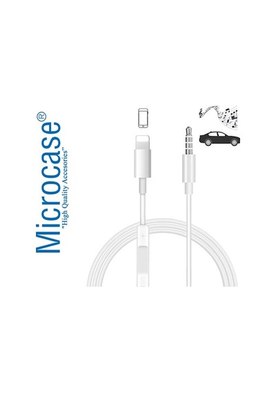 Microcase Ses Kontrol Özellikli Apple iPhone Uyumlu Lightning To Aux Çevirici Mh021