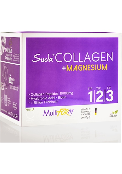 Multiform Tip I,ıı,ııı Kolajen+magnezyum+probiyotik Cilt,saç&kas Portakallı 15gx30 Saşe 2 Kutu