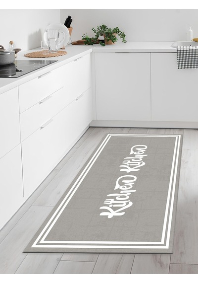 Makinede Yıkanabilir Kaymaz Taban Leke Tutmaz Dijital Baskı Mutfak Halısı 3044m 001