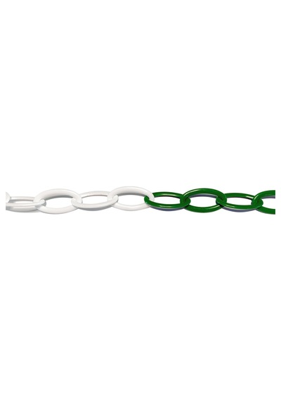 Plastik Zincir 6mm Yeşil-beyaz 25 M-3398