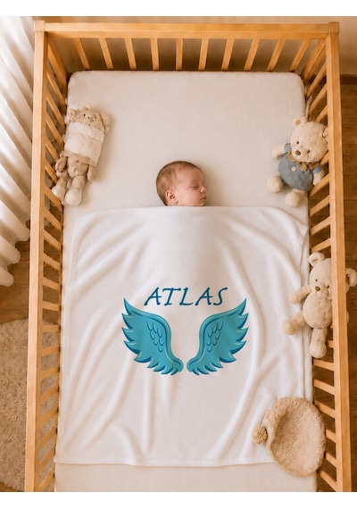 Pia Baby İsme Özel Erkek Bebek 4 Parça Tulum Seti %100 Pamuk Organik Baskılı Battaniyeli 2017bt3x Krem