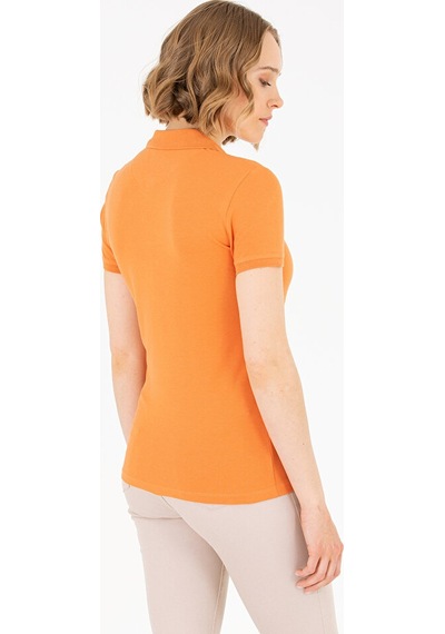 U.S. Polo Assn. Kadın Basic Polo Yaka Tişört 50262698-vr031 Kırmızı