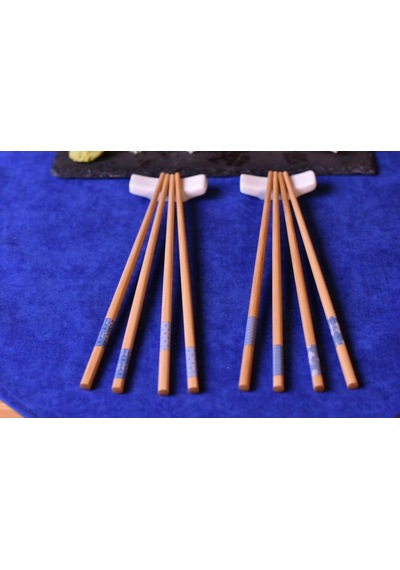 Bambum Hisa 4 Çift Chopstick B1582 Kahverengi