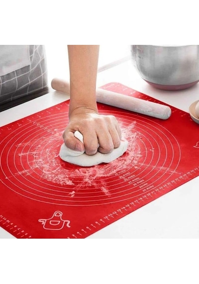Tr Boy Silikon Hamur Matı İle Birlikte Ahşap Saplı 5 Li Spatula Seti Kolay Kullanım Diğer