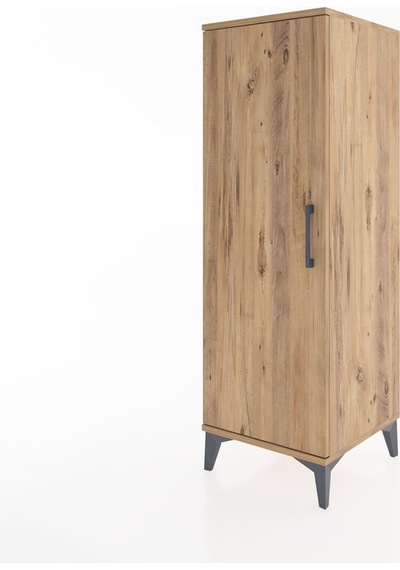 Hyperion Dolap 3 Raflı Tek Kapaklı 44x44x134 Çam-çam Çam