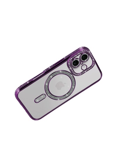 Apple İphone 17 Joke Simli Magneticsafe Kılıf - Derin Mor 0.2M-Çok Renkli