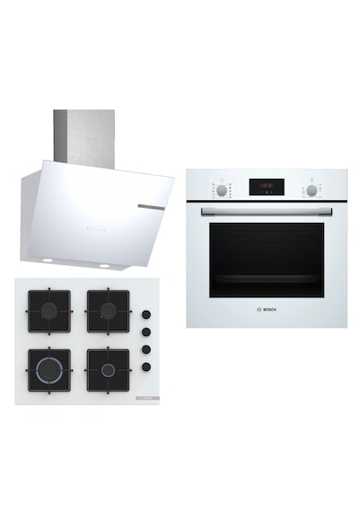 Bosch HBF512BW1T - POP6C2P30O - DWK66PJ20T 3'lü Beyaz Ankastre Set 279