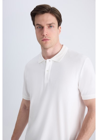 D's Damat Ds Damat Regular Fit Beyaz Pike Dokulu %100 Pamuklu T-shirt 4hc14tv02002m 801