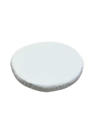 Kreş Anaokulu Yuvarlak Oyun Minderi Aktivite Minderi 40x40x5 Cm - Sandalye Minderi - Bahçe Dekor Minderi Yuvarlak Minder Krem