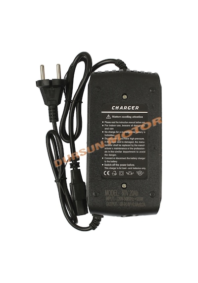 60V 20Ah 24Ah Elektrikli Bisiklet Şarj Cihazı Charger Fanlı