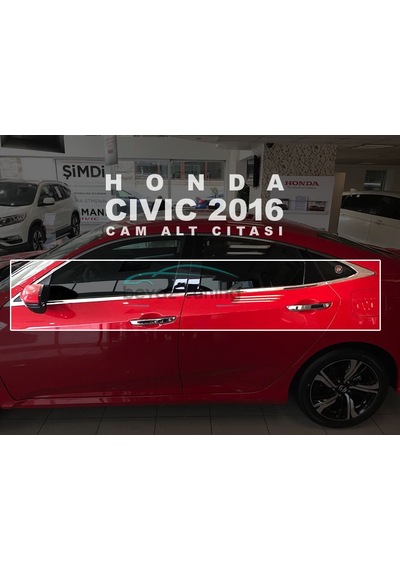 Honda Civic Fc5 Cam Alt Çıtası Kromu Nikelajı 2016 Sonrası
