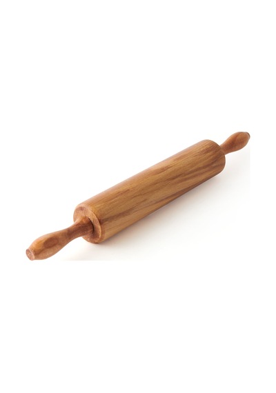 Dönerli Kayın Merdane - Açık Kahverengi - 47 Cm
